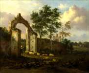 Jan Wijnants - A Landscape with a Ruined Archway